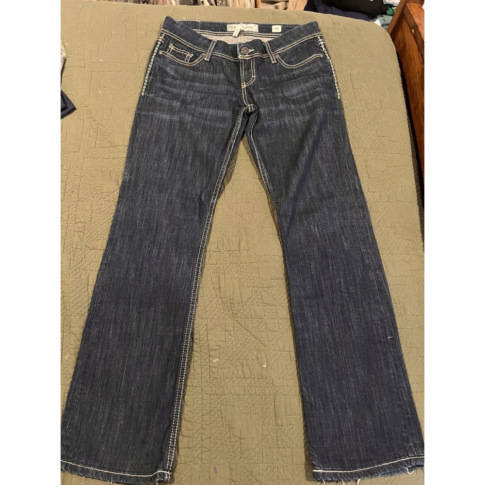 Bke Women's Blue Jeans Slim Boot Cut 30x33.5